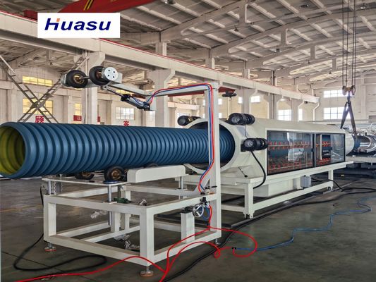 32-1600mm Automatic PVC Pipe Extrusion Line with Siemens PLC System for Double Wall Corrugated Pipe Production