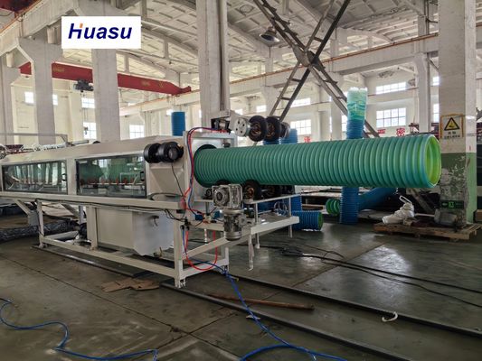 32-1600mm Pipe Diameter Corrugated Pipe Extrusion Line with Double-layer Spiral Co-extrusion and Siemens PLC System