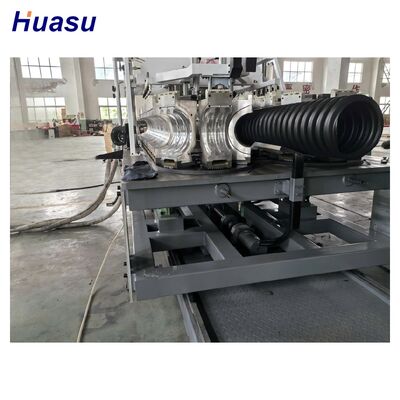 Double Wall Corrugated Pipe Making Machine with Siemens PLC Control and High Output 2000kg/h for HDPE Pipe Extrusion Line