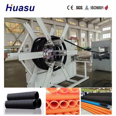 High Productivity Energy Saving Single Wall Corrugated Pipe Extrusion Line with PLC Control Touch Screen for Plastic Pipe Making