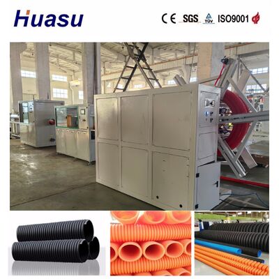 Single Wall Corrugated Pipe Extrusion Line with 32mm-1600mm Pipe Diameter Range and 60-2000kg/h Capacity Featuring Online Belling Technology