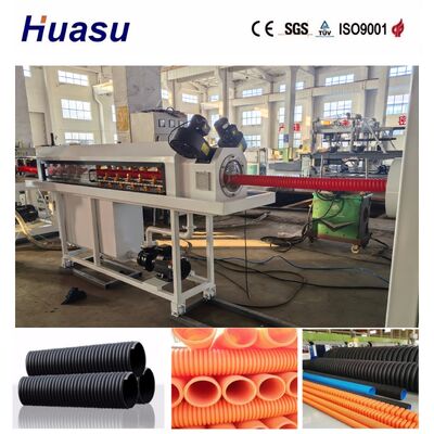 Single Wall Corrugated Pipe Extrusion Machine with PLC Control Touch Screen for High Productivity and Energy Saving