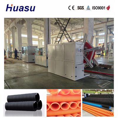 Automatic Single Wall Corrugated Pipe Extrusion Line with PLC Control Touch Screen for High Productivity and Energy Saving