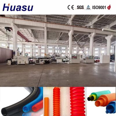 32-1600mm Single Wall Corrugated Pipe Extrusion Line with Water Cooling Method and High Stability for PVC PE MPP PA HDPE
