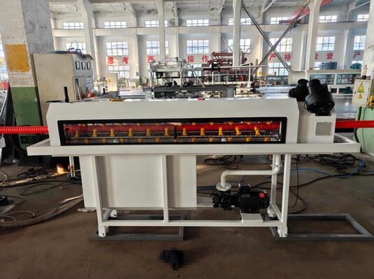 Double Wall Corrugated Pipe Extrusion Machine with HV740 Barrel Screw Siemens Frequency Controller and 20CrMnTi Gear Material