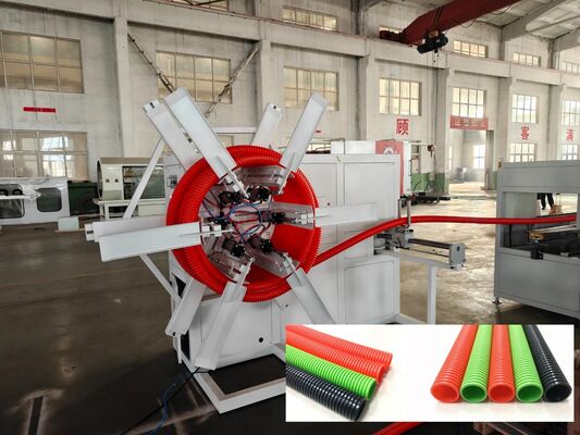 Single Wall Corrugated Pipe Extrusion Line with 38CrMoAlA Barrel Material PLC Remote Control for HDPE Suitable Materials