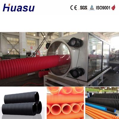 PLC Controlled Double Wall Corrugated Pipe Extrusion Line with 100-3000kg/h Output and 32-1600mm Pipe Diameter