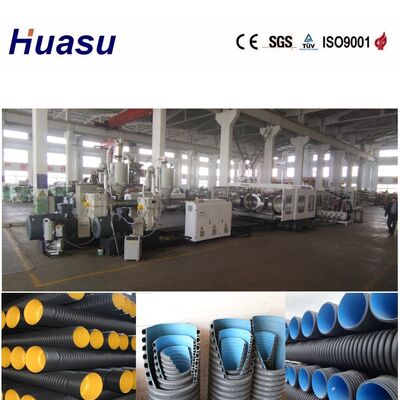 PE Double Wall Corrugated Pipe Extrusion Line Built with Aluminium Alloy Mould Material Ensuring Stable Pipe Production