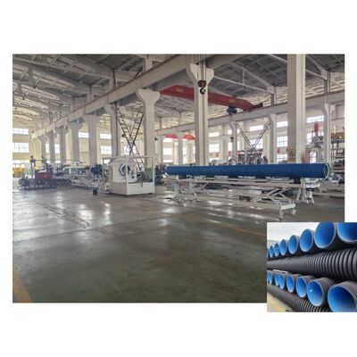 Manufacturing Plant Electric Conduit Plastic HDPE Dual Wall Corrugated Pipe Extrusion Production Line