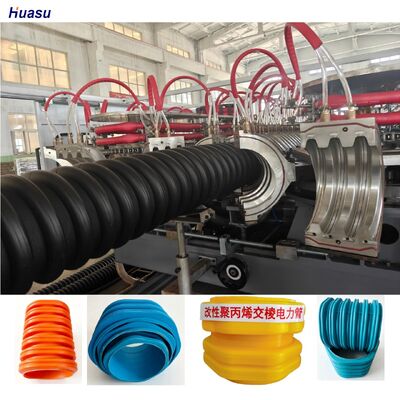 Customized Double Wall Corrugated Pipe Extrusion Line Max Pipe Diameter 1600mm Full Intermeshing Engagement System for Durable Pipe Production