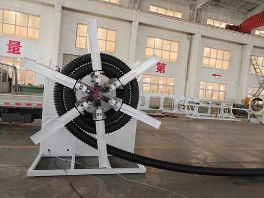 High Speed single wall corrugated pipe extrusion line extruder capacity 250 to 1000kg per hour engineered for plastic pipe manufacturing