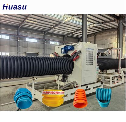 Customized automatic HDPE PP PVC double wall corrugated pipe machine engineered for energy pipe extrusion operations