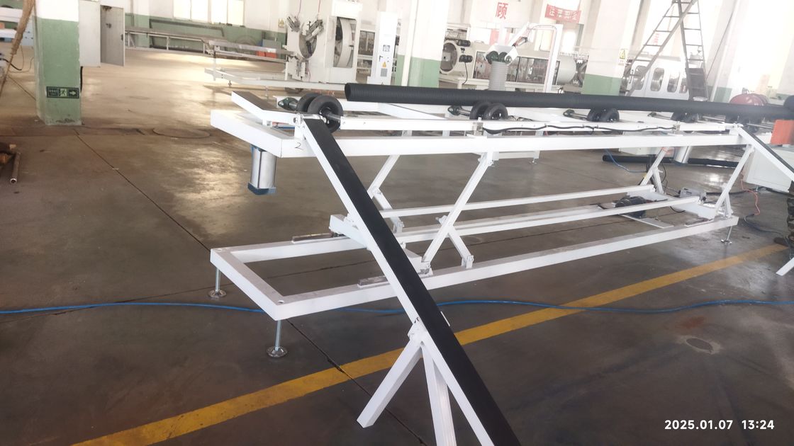 Robuste Doppelwand-Wellrohr-Extrusionslinie mit vollverzahnendem Eingriffssystem und Einschnecken-Design für eine Kapazität von 250-1000 kg/h