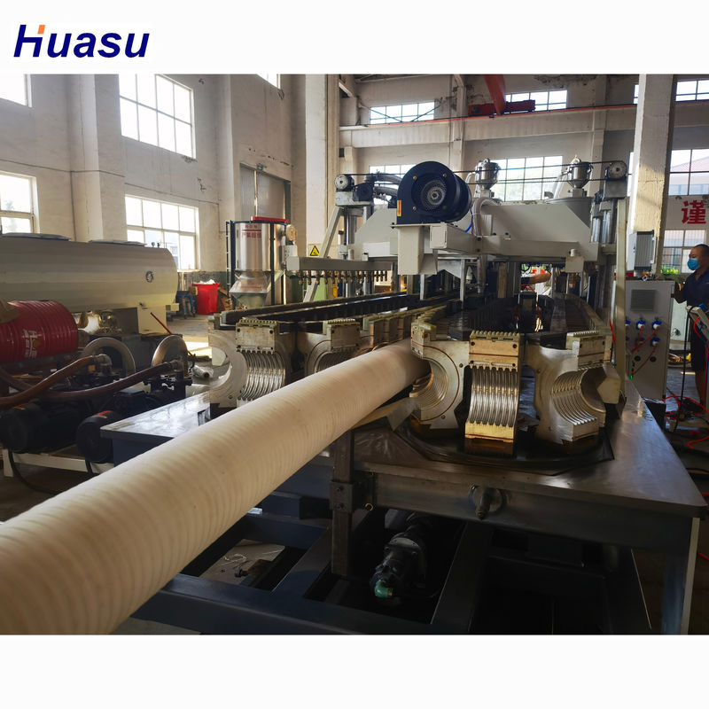 Wasserkühlung Einwandgewölbte Rohr Extrusionsleitung mit automatischer Zufuhr und Siemens Contactor