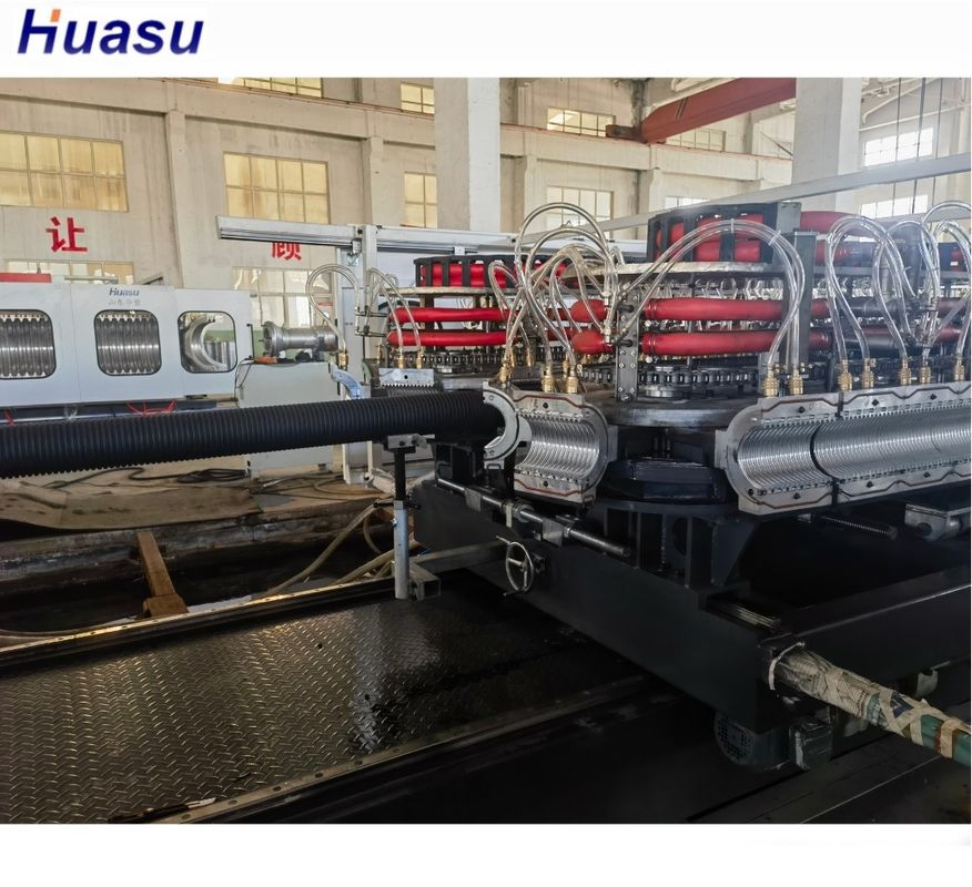 PE-PP-PVC-Doppelwand-Wallrohr-Extrusionsleitung Rohrmaschine Extrusion für die Wasserableitung