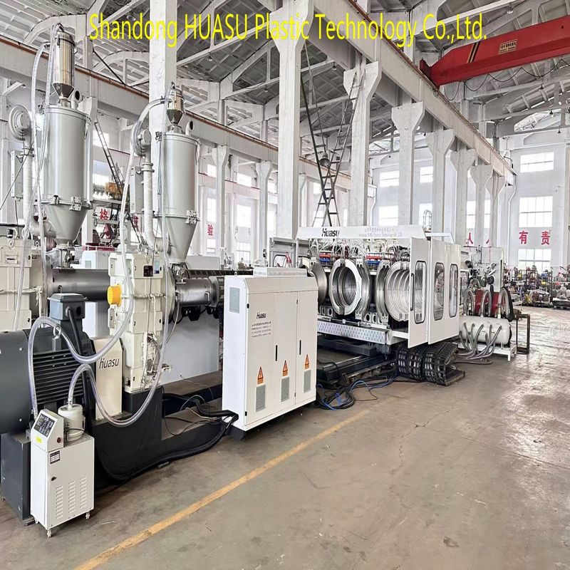 PLC-gesteuerte Doppelwand-Wellrohr-Produktionslinie mit 100-1000 kW Leistung und Wasserkühlsystem