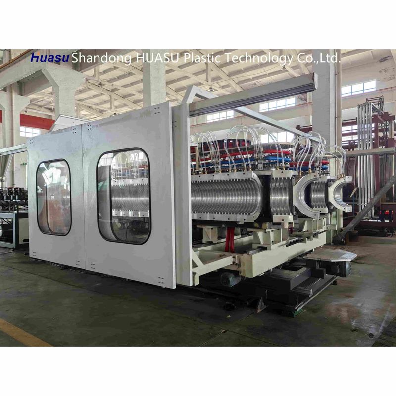 Anpassungsfähige Doppelwand-Wallrohr-Extrusionsmaschine mit 500-2000Kg/h Leistung und Siemens PLC-System