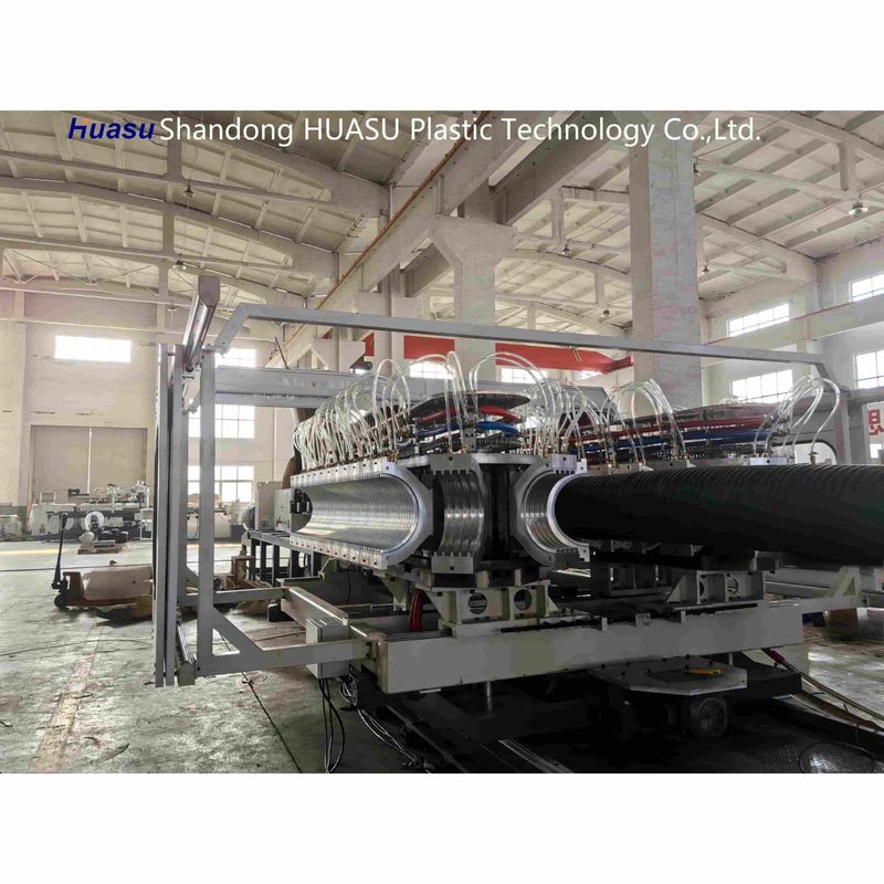 Hochleistung 500-2000 kg/h Wellrohrmaschine mit 32-1600 mm Rohrdurchmesser und Siemens SPS-Technologie