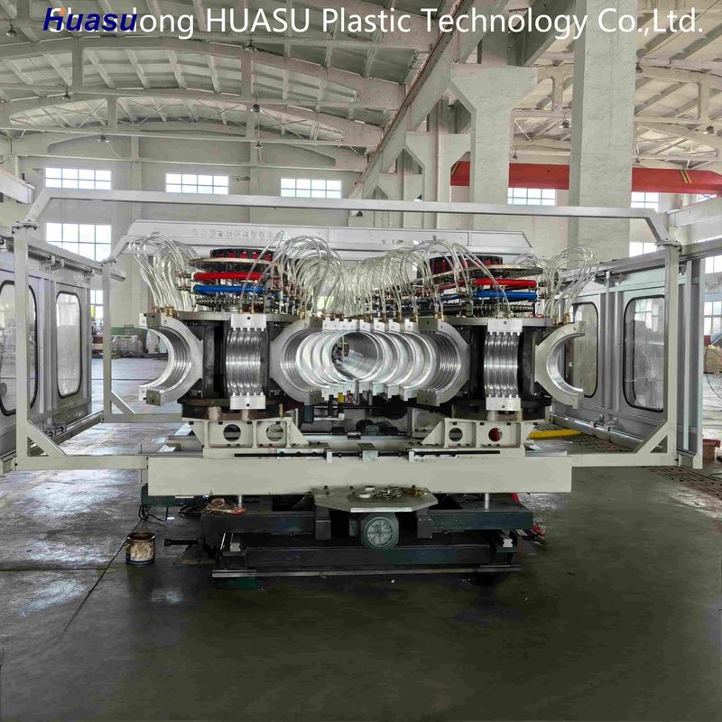 Anpassungsfähige Doppelwand-Wallrohr-Extrusionsmaschine mit 500-2000Kg/h Leistung und Siemens PLC-System