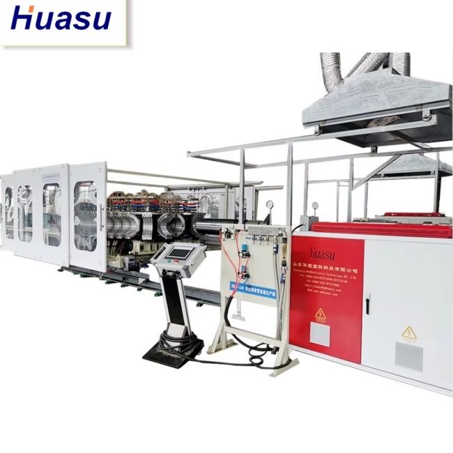 Produktionslinie für Rohrrohre mit zwei Wänden mit einem Durchmesser von 32 bis 1600 mm, Siemens PLC-Technologie und Online-Bellen