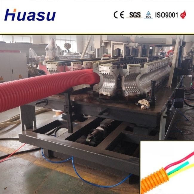 Automatische Produktionslinie für doppelwandige Wellrohre mit Siemens SPS-Technologie und Online-Aufweitung