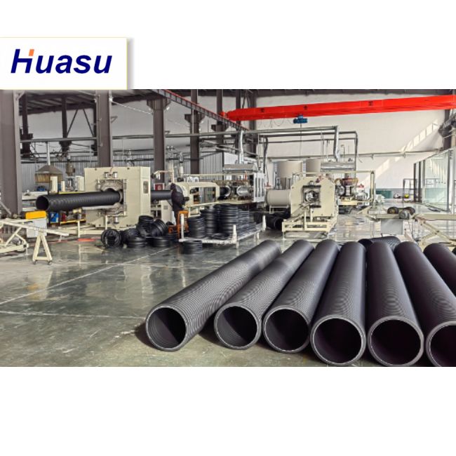 DWC-Rohr-Extrusionslinie mit 32-1600 mm Schnittdurchmesser, Belling-on-line-Erweiterungsmodus und Siemens PLC-Technologie