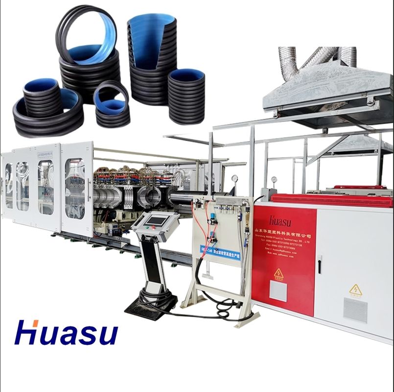 PE PP PVC Doppelwand-Wellrohr-Extrusionslinie 380V Anpassbar