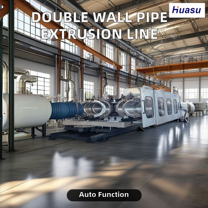 PVC-Wallrohr-Extrusionsleitung 500-2000 kg/h Kapazität für Abwasserabfluss