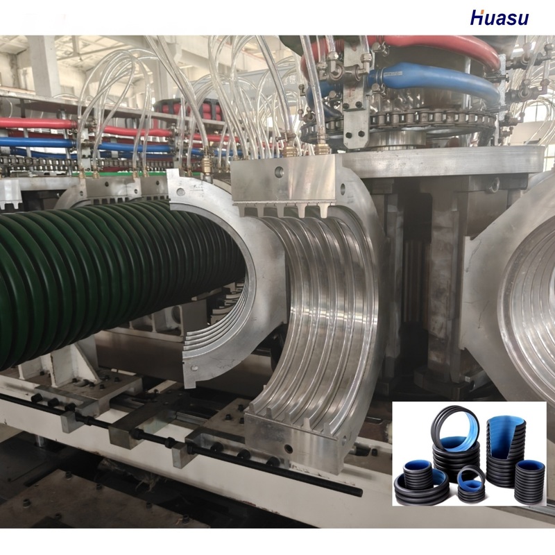 Double Wall Corrugated Pipe Extrusion Line with 38CrMoALA Screw Material for High Production Demands and 6m or Customized Pipe Length