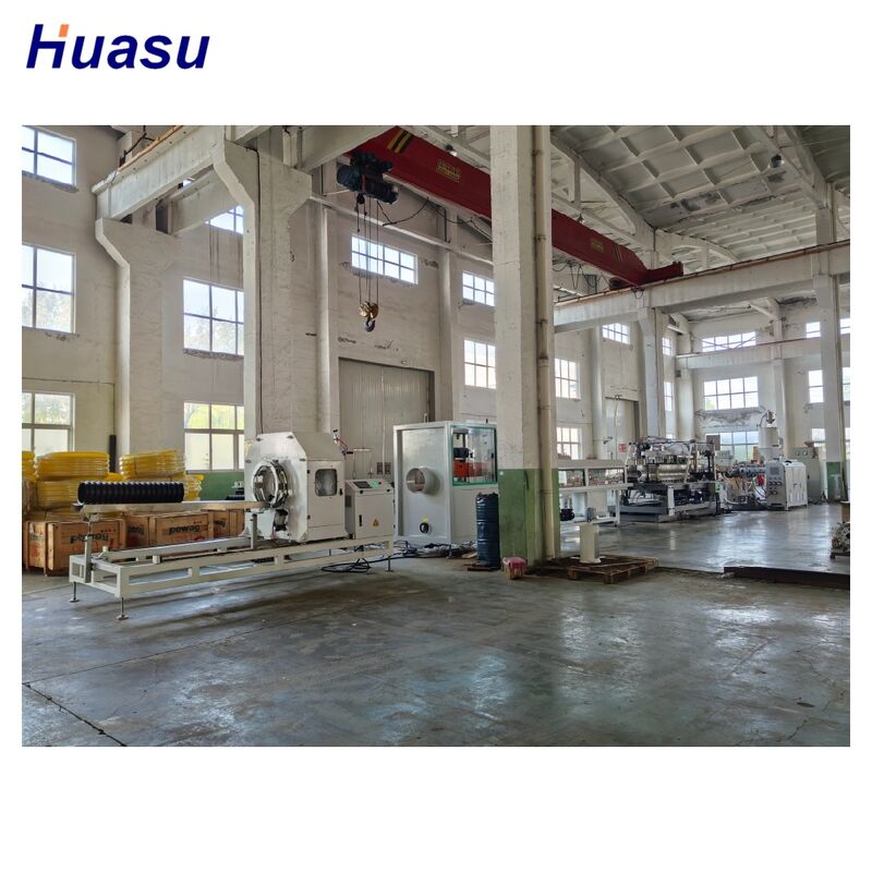 Hochproduktive, automatisierte, computergestützte HDPE-Rohrextrusionslinie mit Siemens SPS-Steuerung für die Herstellung von Wellrohren