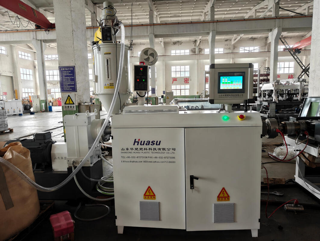 Vollautomatische Einwand-Wallrohr-Extrusionsleitung mit 40-80 kg/h Leistung und 110 mm Max-Rohrgröße