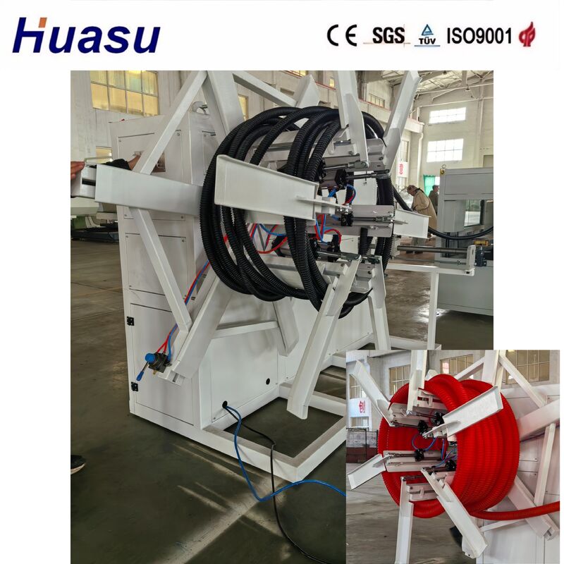 Luftkühlungs- und Wasserkühlungs-Kabelschutzrohr-Extrusionslinie mit Einschneckenextruder und SPS-Fernbedienung