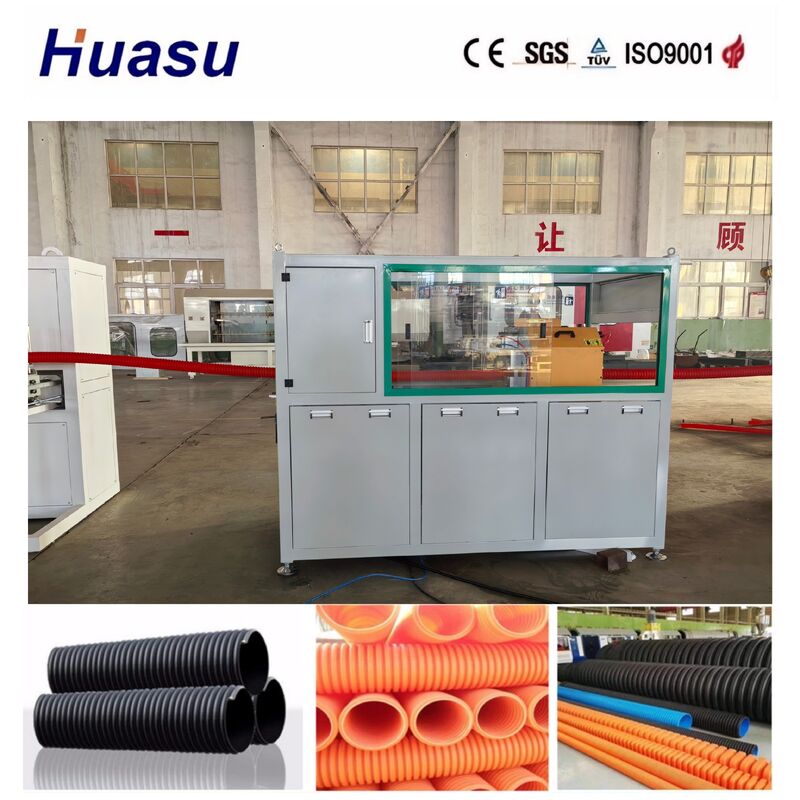 Luftkühlungs- und Wasserkühlungs-Kabelschutzrohr-Extrusionslinie mit Einschneckenextruder und SPS-Fernbedienung