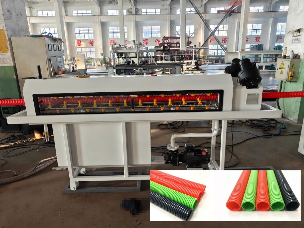 Siemens-Motorbetriebene Einzelwand-Wellrohr-Extrusionslinie mit Tiefschneckenkanalstruktur und Elektroheizung