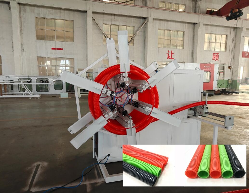 Einkanalige Wellrohr-Extrusionsanlage mit SPS-Steuerung, hochwertiger Stahlwasserhülse und Siemens/Schneider Hauptstromversorgung