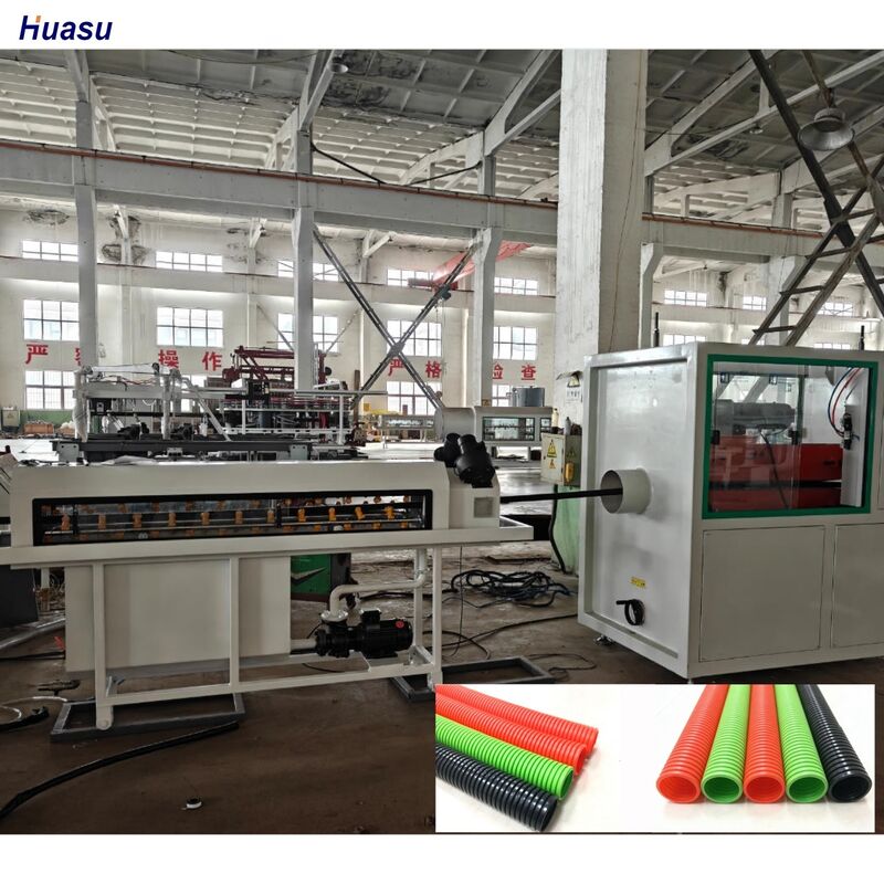 Einstufige Wellrohr-Extrusionsanlage mit Siemens Schneider Hauptstromversorgung, 38CrMoAlA-Zylinder und SPS-Fernsteuerung