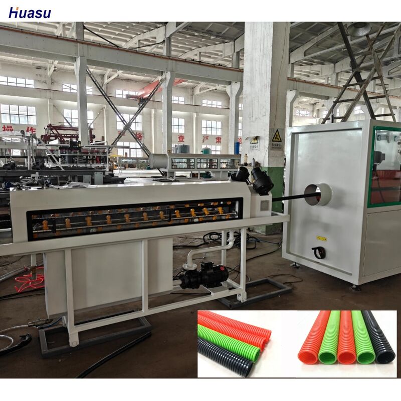 PLC mit Fernbedienung Einwandgewölbte Rohr Extrusionsleitung mit Siemens Schneider Hauptelektronik und 38CrMoAlA Fassmaterial