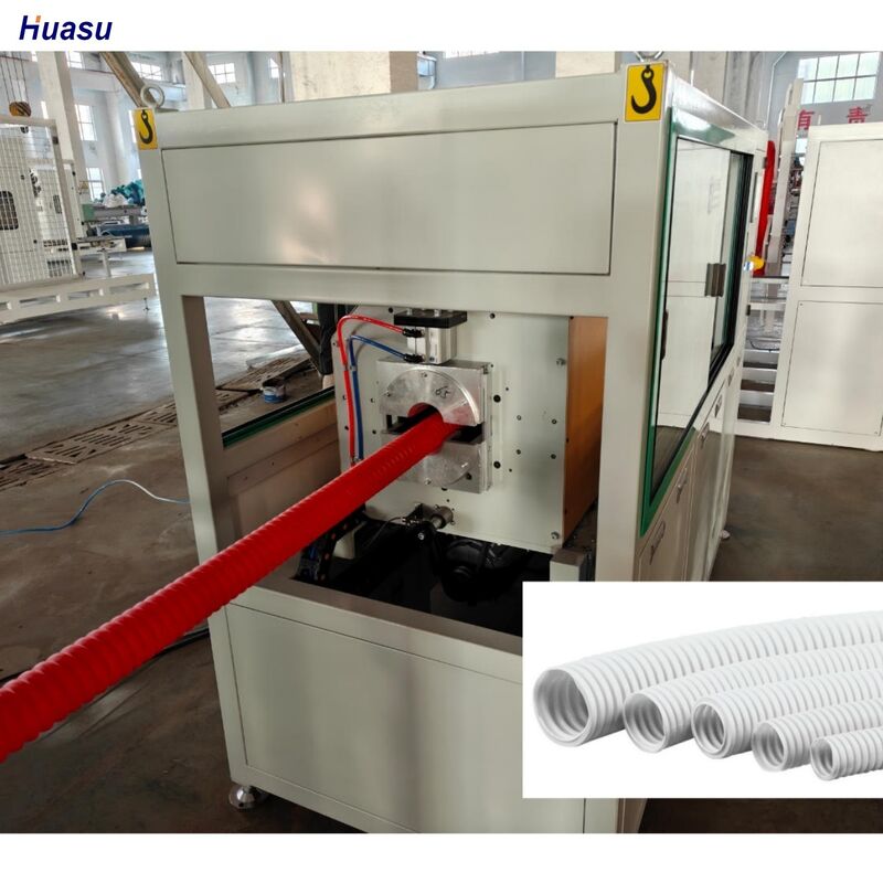 Einkammer-Extrusionslinie für Wellrohre mit Schneider/Siemens-Elektrokomponenten, Nitriertiefe des Zylinders 0,4 bis 0,7 mm