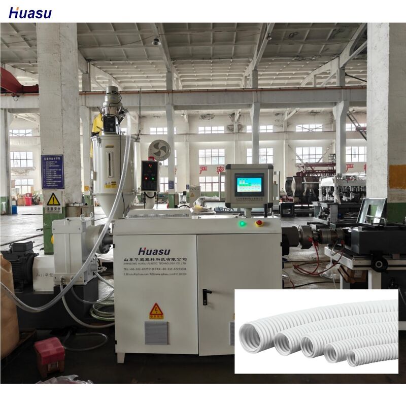 Einkammer-Extrusionslinie für Wellrohre mit Schneider/Siemens-Elektrokomponenten, Nitriertiefe des Zylinders 0,4 bis 0,7 mm