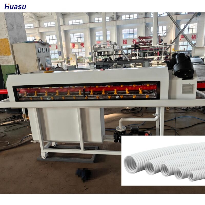 PVC PE PP Einwandgewölbte Rohr Extrusionslinie mit Schneider Siemens elektrischen Komponenten Technologie für die Rohrherstellung