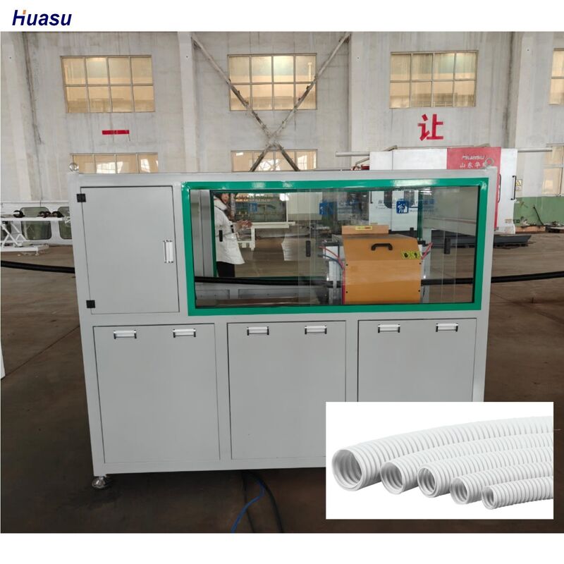 PVC PE PP Einwandgewölbte Rohr Extrusionslinie mit Schneider Siemens elektrischen Komponenten Technologie für die Rohrherstellung