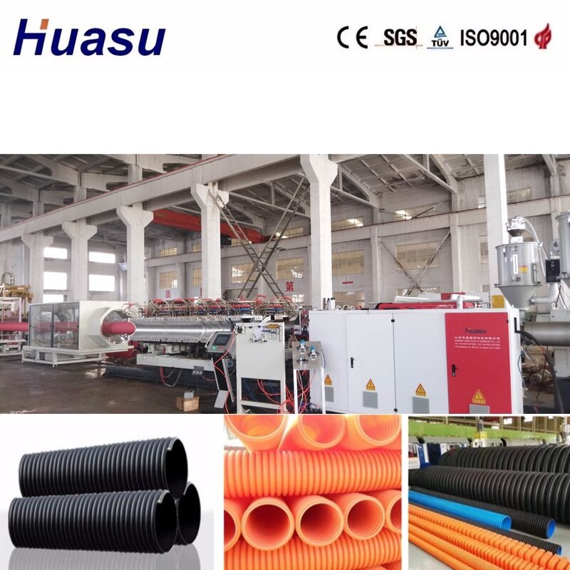 Doppelwandige Wellrohr-Extrusionsmaschine mit 32 mm bis 1600 mm Rohrdurchmesser, SPS-Steuerung und hoher Produktivität