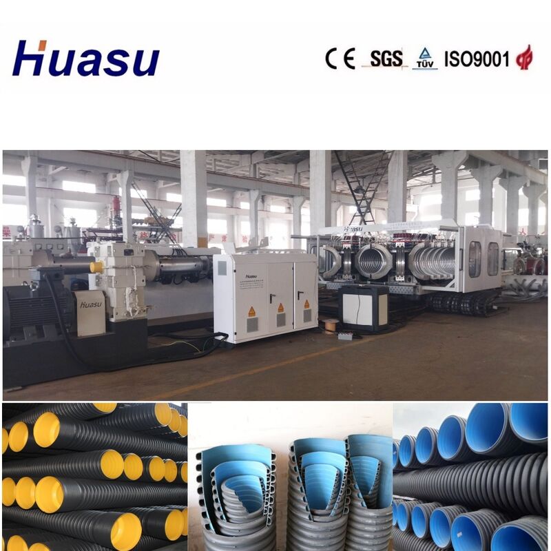 Siemens Contactor Doppelwandgewölbtes Rohr Extrusionslinie mit hoher Produktivität und Energieeinsparung