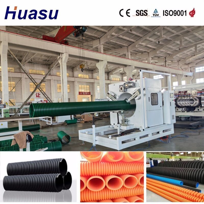 PLC-gesteuerte doppelwandige Wellrohr-Extrusionslinie für hohe Produktivität mit Rohrdurchmesser von 32-1600 mm