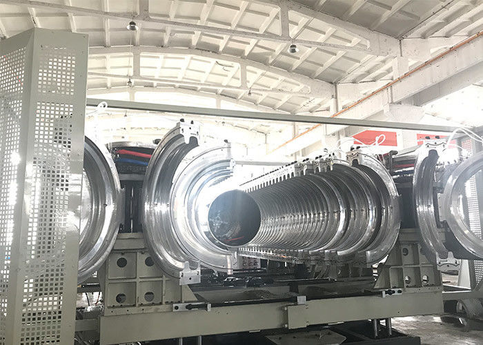 Rohr-Verdrängungs-Serienproduktions-Maschine Plastic/PE/PP/PVC doppel-wandige gewölbte