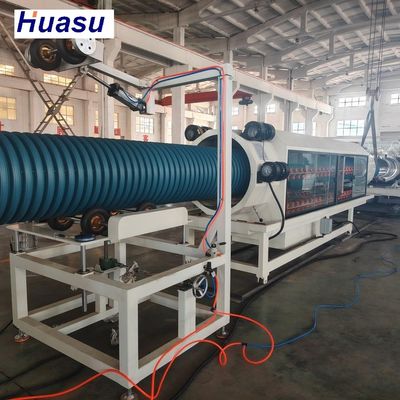 DWC Pipe Extrusion Line with 60-2000kg/h Capacity, Siemens PLC System, and Online Belling for Double Wall Corrugated Pipe Production
