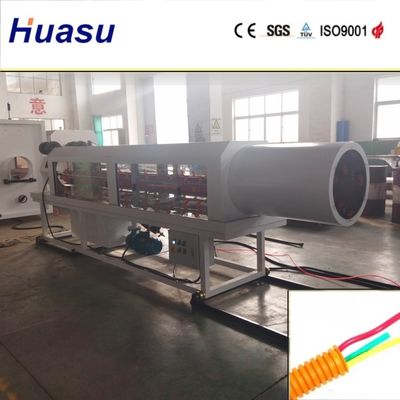 DWC Pipe Extrusion Line with Conical Twin-screw Extruder for 32-1600mm Pipe Diameter and 60-2000kg/h Capacity