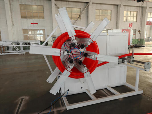 Single Wall Corrugated Pipe Extrusion Line with Water Cooling System and L/D Ratio 33/38/40 for Pipe Diameter Range 16mm-1600mm