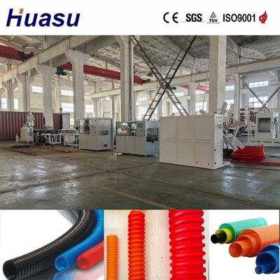 Single Wall Corrugated Pipe Extrusion Line with 60-2000kg/h Output and 32mm-1600mm Pipe Diameter for PVC PE MPP PA HDPE