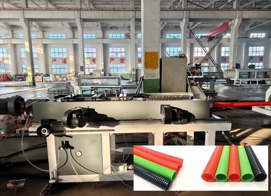 Single Wall Corrugated Pipe Extrusion Line with Siemens Schneider Main Electrics PLC Remote Control and 38CrMoAlA Barrel Material